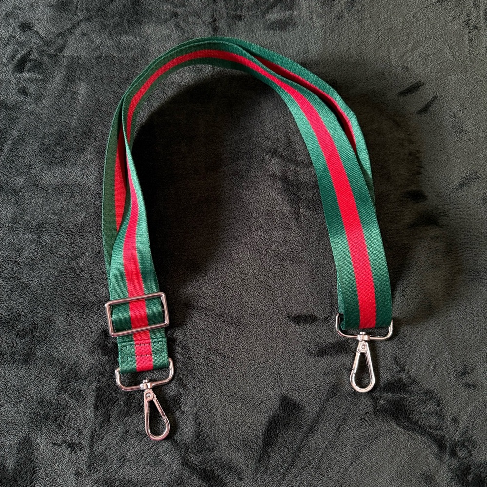 Stylish Green and Red Men's Bag Strap